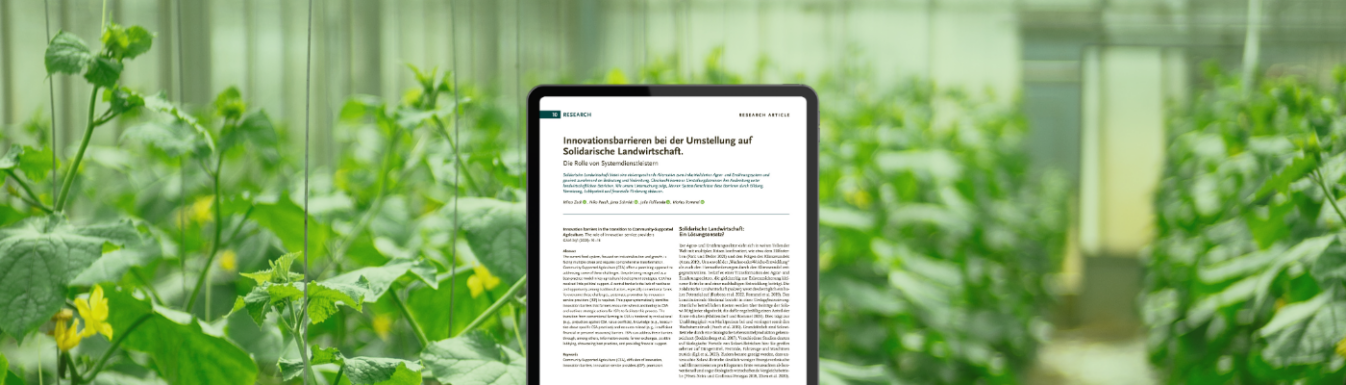 Innovationsbarrieren bei der Umstellung auf Solidarische Landwirtschaft